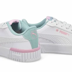 Puma Carina 2.0 Tropical Jr Girls White/Turquoise/Grape New