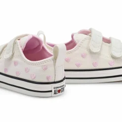 Converse Chuck Taylor All Star Baby and Toddlers Vintage White/New Found Bloom/Black