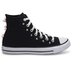 Converse Chuck Taylor All Star Bows & Studs Women Black/Pink Frosting New