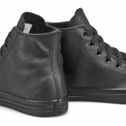 Converse Chuck Taylor All Star Leather Men Black Mono New