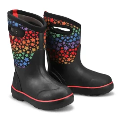 Bogs Classic II Rainbow Stars Girls Black/Multi