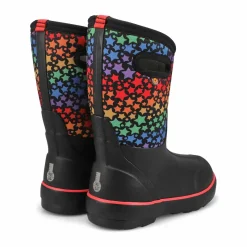 Bogs Classic II Rainbow Stars Girls Black/Multi