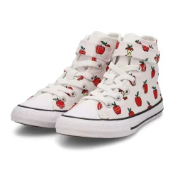Converse CTAS Checkered Accents Girls Light Dune/Egret/Red Discount