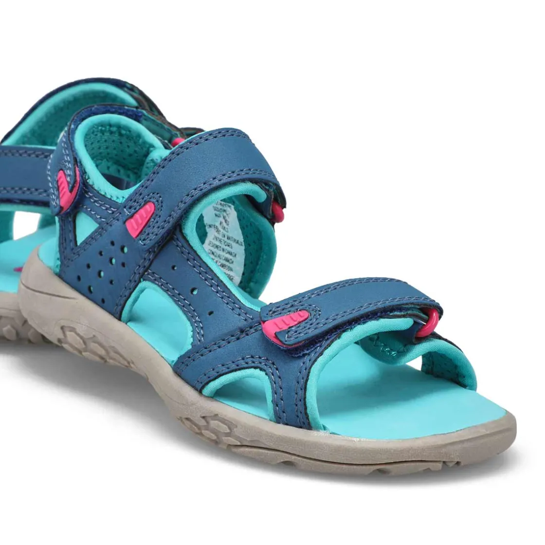 SoftMoc Daisy Girls Navy/Turquoise Hot