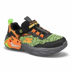 Skechers Dino-Lights Boys Black/Orange Clearance
