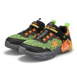 Skechers Dino-Lights Boys Black/Orange Clearance