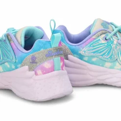 Skechers Dream Racer Wing Brites Girls Silver/Lavender New