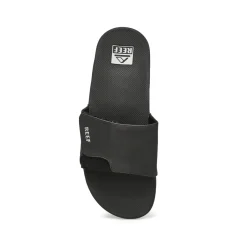Reef Fanning Slide Men Black/Silver Discount