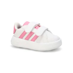 Adidas Grand Court 2.0 CF I Baby and Toddlers White/Bliss Pink/Black New