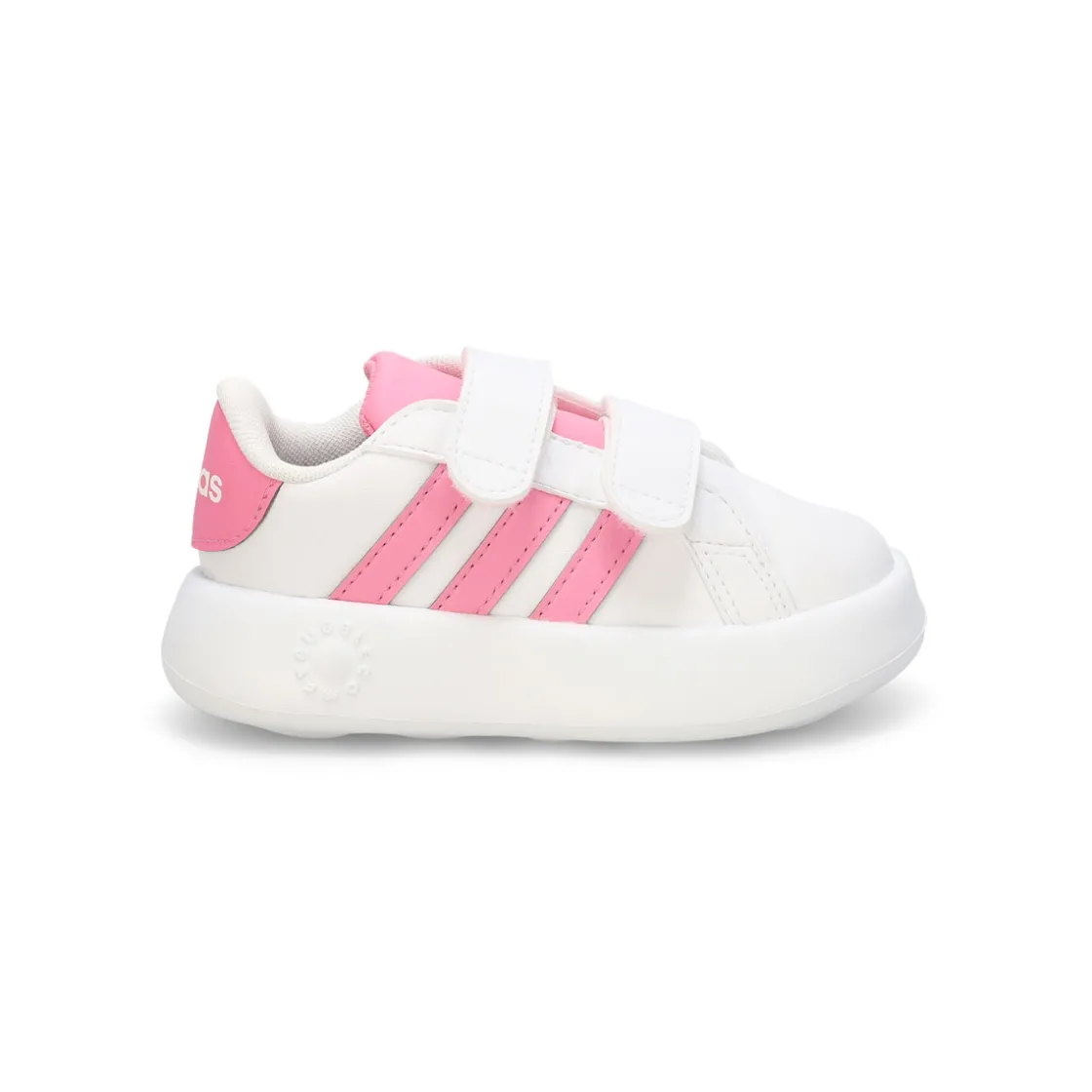 Adidas Grand Court 2.0 CF I Baby and Toddlers White/Bliss Pink/Black New