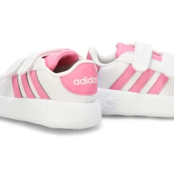 Adidas Grand Court 2.0 CF I Baby and Toddlers White/Bliss Pink/Black New