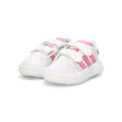 Adidas Grand Court 2.0 CF I Baby and Toddlers White/Bliss Pink/Black New