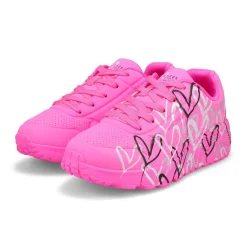 Skechers JGoldcrown Uno Lite - Metallic Love Girls Sale