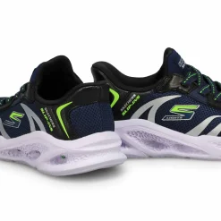 Skechers Meteor-lights Brisk-Beams Boys Navy/Black Discount