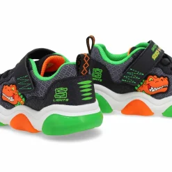 Skechers Mighty Glow 2.0 Dino-Bolt Baby and Toddlers Black/Charcoal/Orange Discount