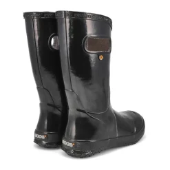 Bogs Rainboot Solid Kids Black Clearance