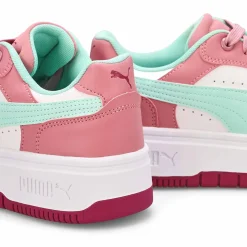 Puma Rebound Femme Girls White/Mint Melt/Poised Pink Online