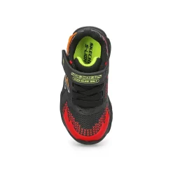 Skechers S Lights Flex-Glow Bolt Baby and Toddlers Black/Red Hot
