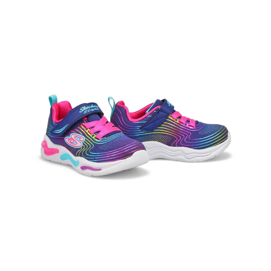Skechers S Lights Wavy Beams Baby and Toddlers Navy/Multi Sale