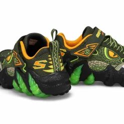 Skechers Skech-O-Saurus Lights 2.0 Boys Olive Hot