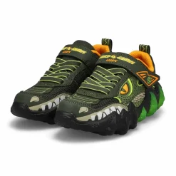 Skechers Skech-O-Saurus Lights 2.0 Boys Olive Hot