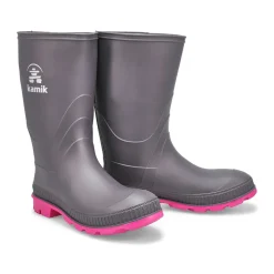 Kamik Stomp Girls Charcoal/Magenta Clearance