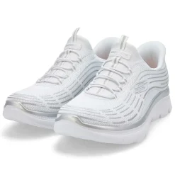 Skechers Summits Plus Women White/Silver Hot