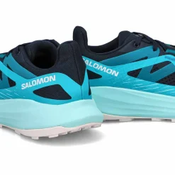 Salomon Ultra Flow Trail Runner Women Carbon/Peacock Blue/White