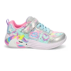 Skechers Unicorn Dreams Girls Silver/Multi Clearance