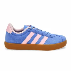 Adidas VL Court 3.0 K Kids Blue Fushion/Clear Pink/Silver Metallic New