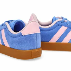 Adidas VL Court 3.0 K Kids Blue Fushion/Clear Pink/Silver Metallic New