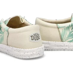 Heydude Wally Funk Psych Palm Men Light Grey/Caledon Green Hot