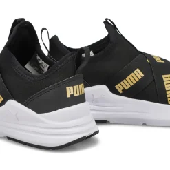 Puma Wired Run Slip On Flash Jr Kids Black/Gold Sale